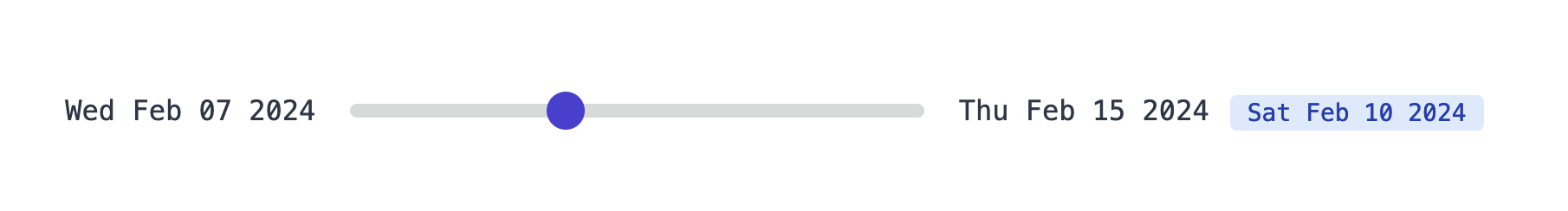 Date slider API