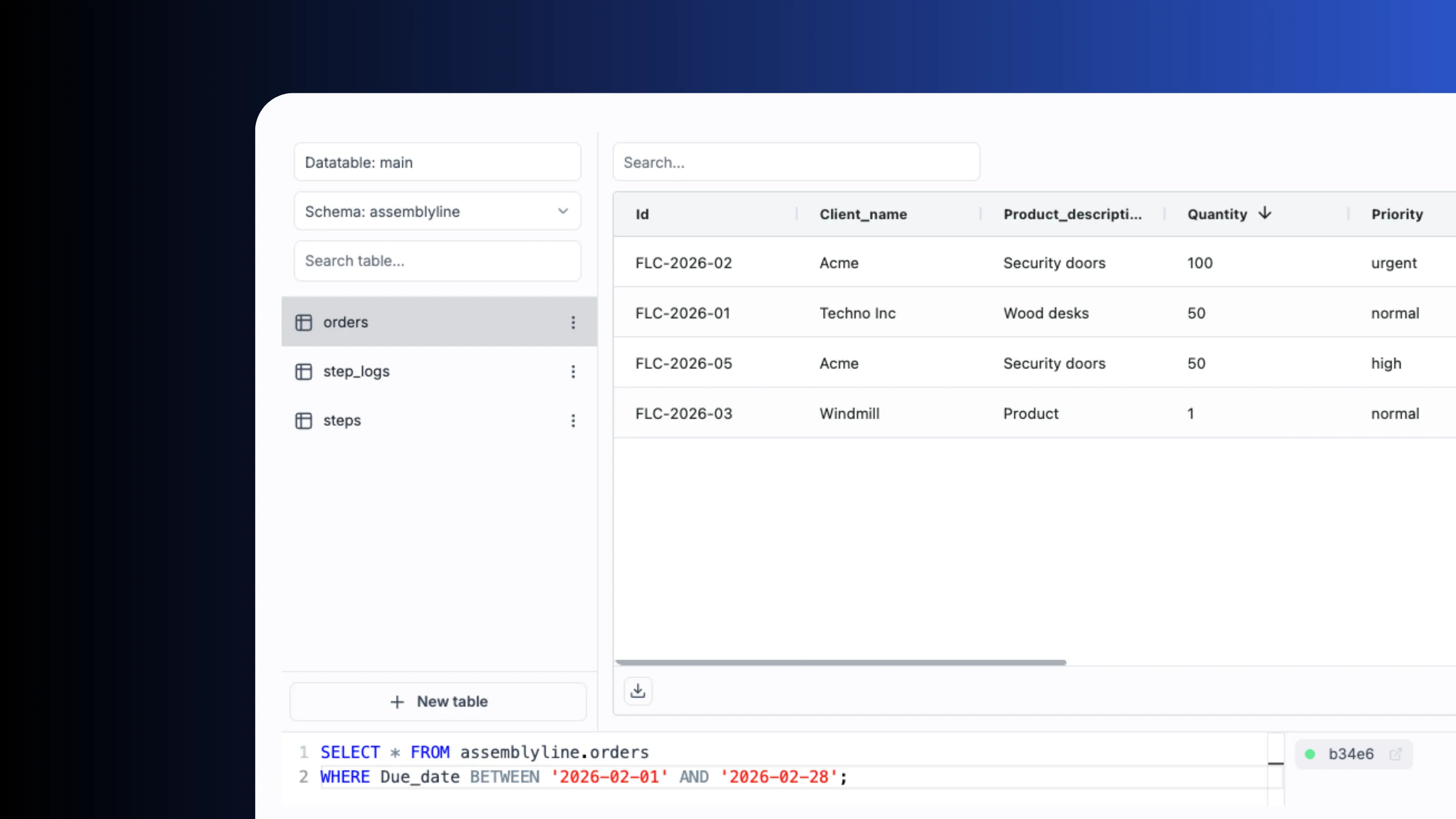 Data tables